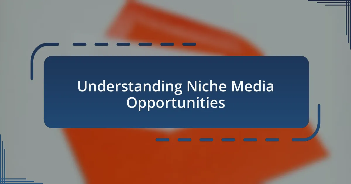 Understanding Niche Media Opportunities