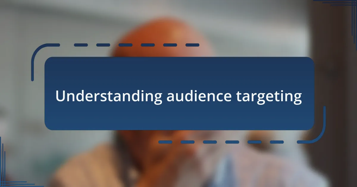 Understanding audience targeting